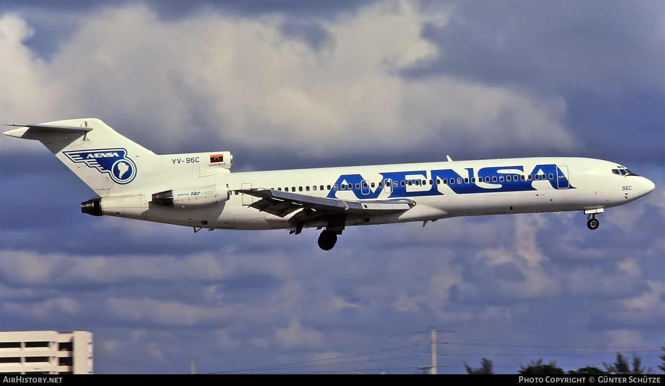 Aircraft Photo of YV-96C | Boeing 727-281/Adv | Avensa - Aerovías Venezolanas | AirHistory.net #235534