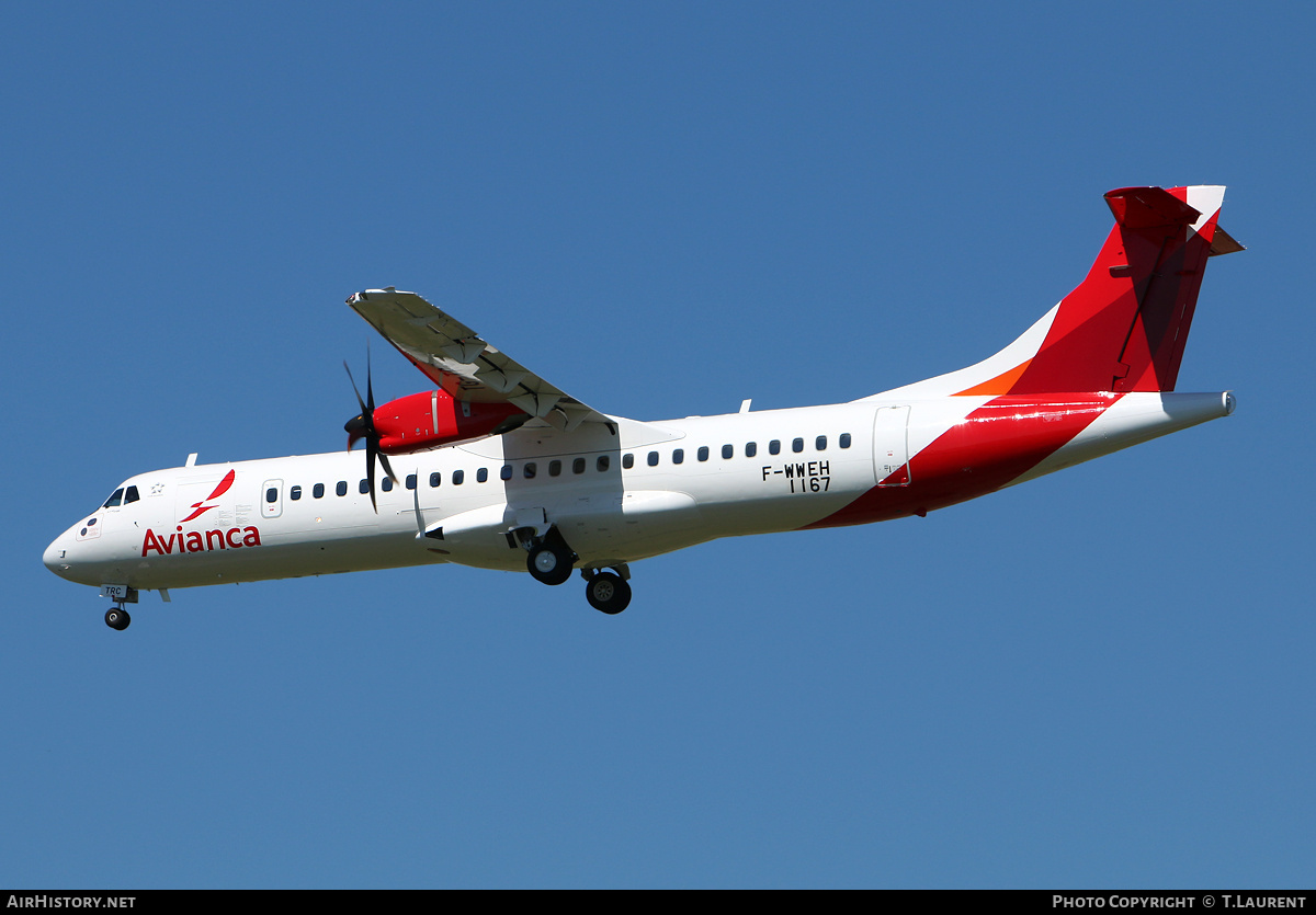 Aircraft Photo of F-WWEH | ATR ATR-72-600 (ATR-72-212A) | Avianca | AirHistory.net #235653