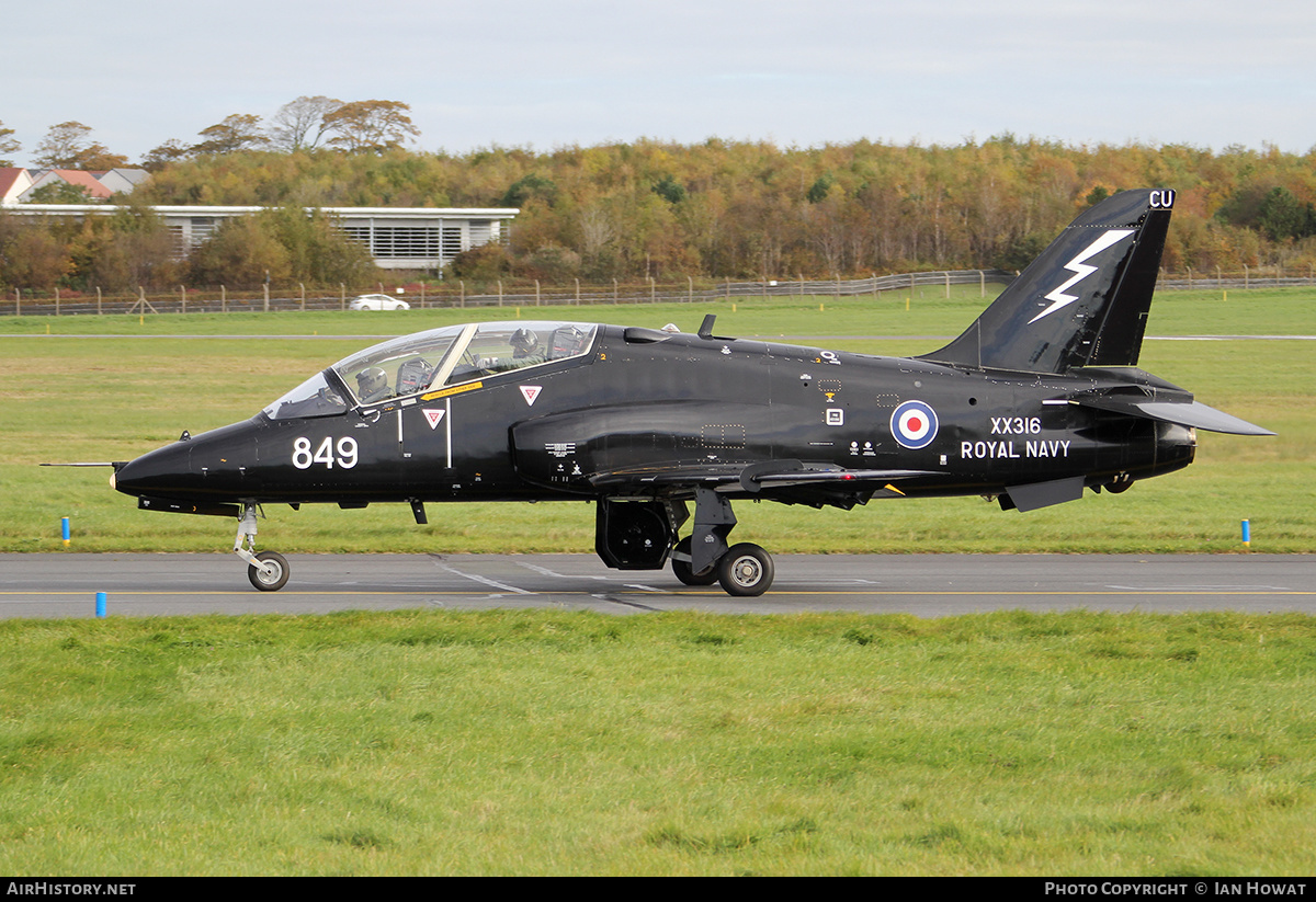 Aircraft Photo of XX316 | British Aerospace Hawk T.1A | UK - Navy | AirHistory.net #235697