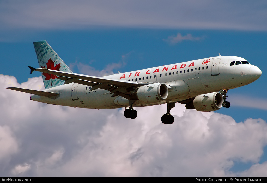 Aircraft Photo of C-GAQX | Airbus A319-114 | Air Canada | AirHistory.net #235699