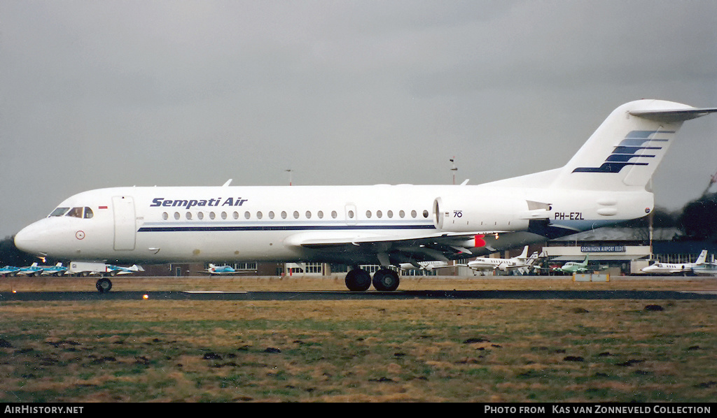 Aircraft Photo of PH-EZL | Fokker 70 (F28-0070) | Sempati Air | AirHistory.net #235832