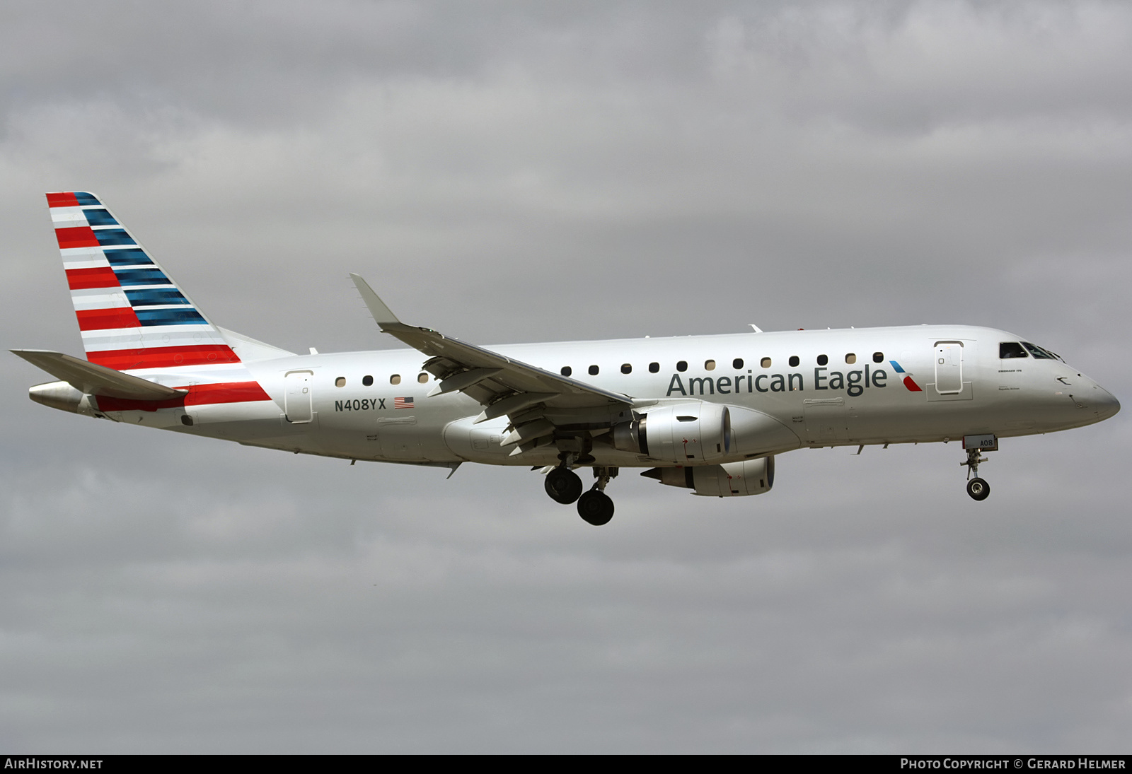 Aircraft Photo of N408YX | Embraer 175LR (ERJ-170-200LR) | American Eagle | AirHistory.net #236201