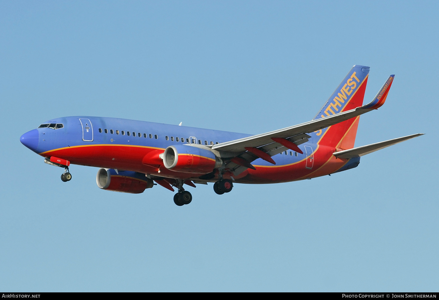 Aircraft Photo of N405WN | Boeing 737-7H4 | Southwest Airlines | AirHistory.net #236460