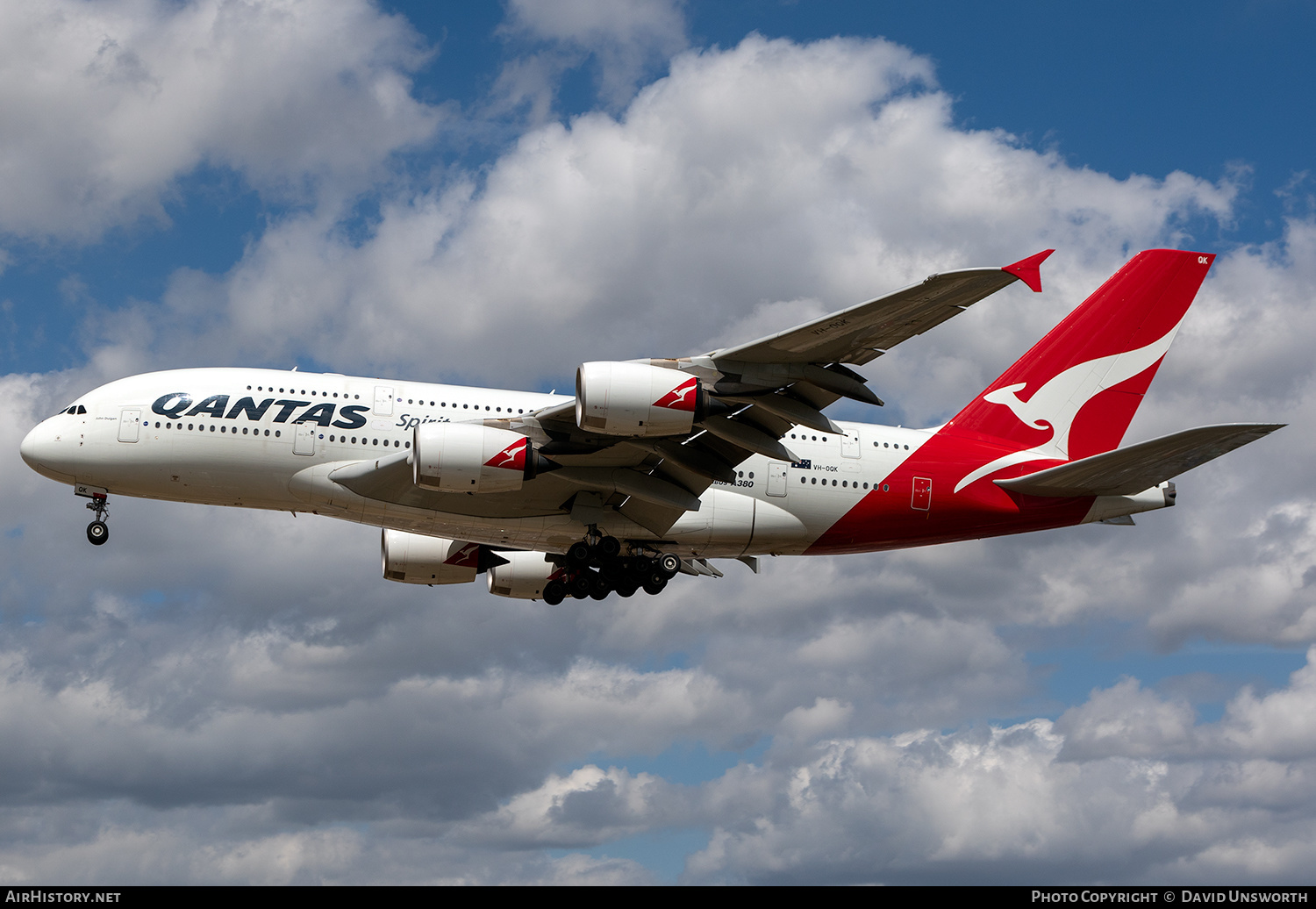 Aircraft Photo of VH-OQK | Airbus A380-842 | Qantas | AirHistory.net #236486