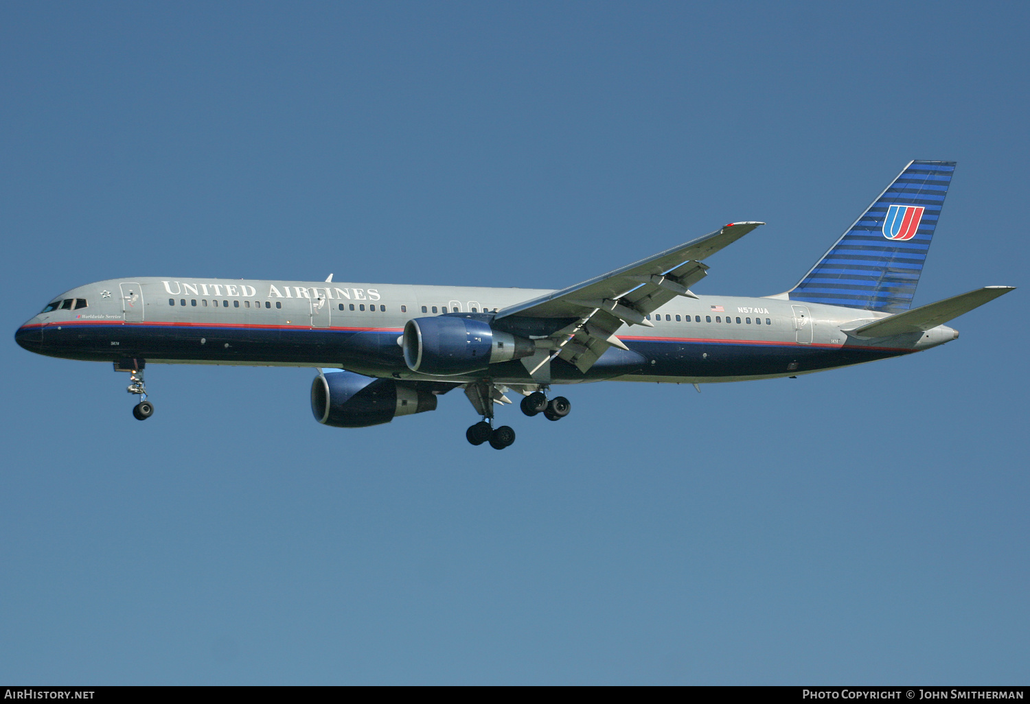 Aircraft Photo of N574UA | Boeing 757-222 | United Airlines | AirHistory.net #236494