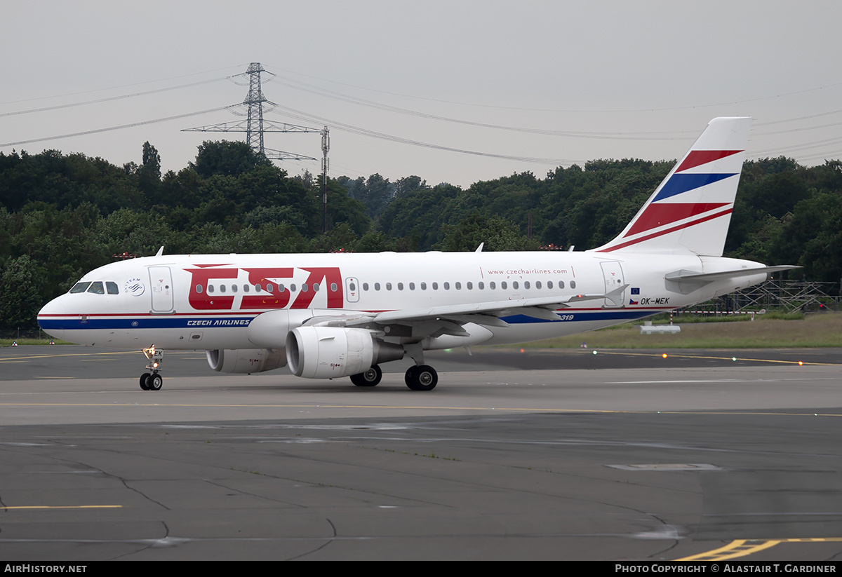 Aircraft Photo of OK-MEK | Airbus A319-112 | ČSA - Czech Airlines | AirHistory.net #236712