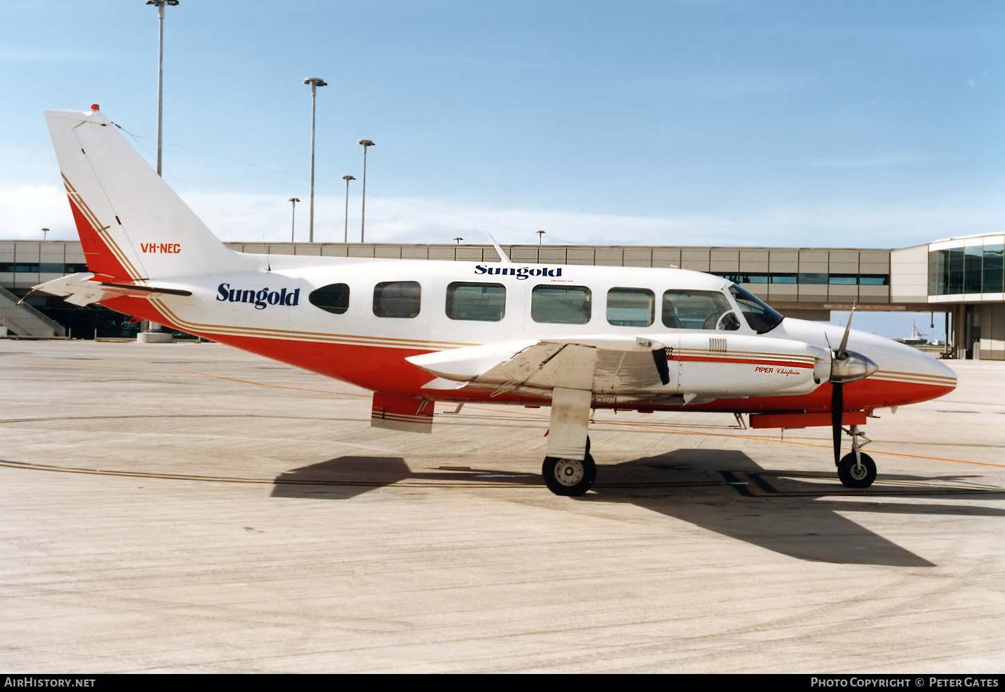 Aircraft Photo of VH-NEG | Piper PA-31-350 Navajo Chieftain | Sungold Airlines | AirHistory.net #236716