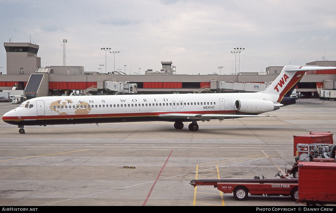 Aircraft Photo of N9304C | McDonnell Douglas MD-83 (DC-9-83) | Trans World Airlines - TWA | AirHistory.net #236760