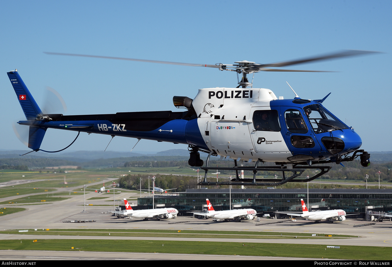 Aircraft Photo of HB-ZKZ | Eurocopter AS-350B-3 Ecureuil | Polizei | AirHistory.net #236807