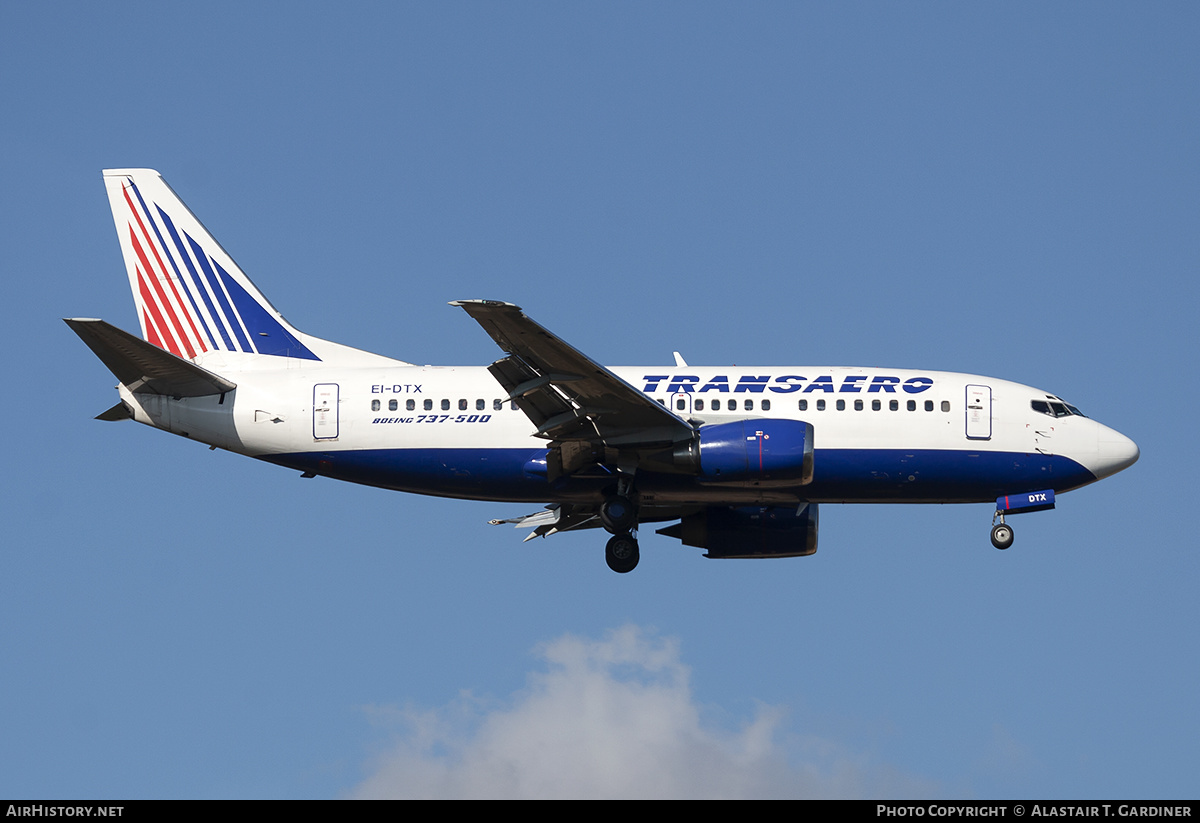 Aircraft Photo of EI-DTX | Boeing 737-5Q8 | Transaero Airlines | AirHistory.net #236909