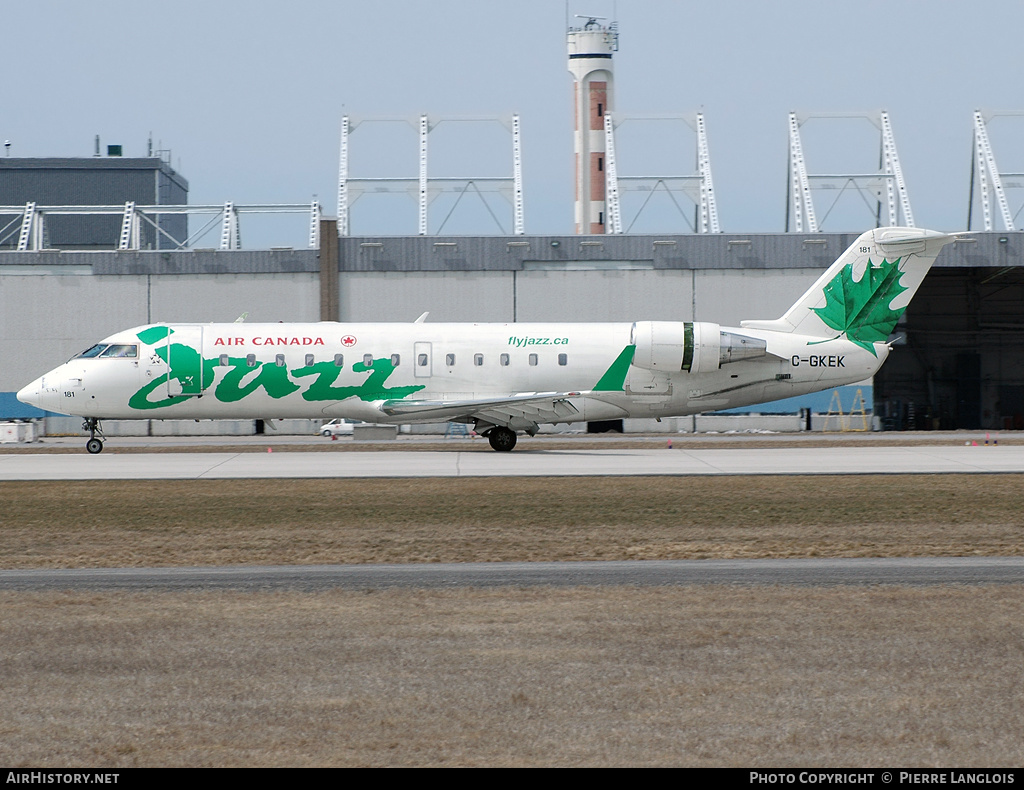 Aircraft Photo of C-GKEK | Bombardier CRJ-200ER (CL-600-2B19) | Air Canada Jazz | AirHistory.net #237442