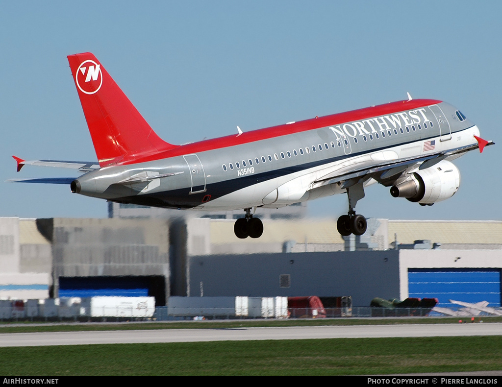 Aircraft Photo of N351NB | Airbus A319-114 | Northwest Airlines | AirHistory.net #237474