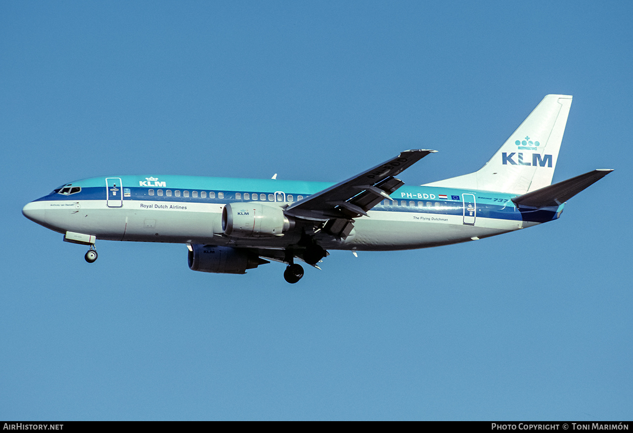 Aircraft Photo of PH-BDD | Boeing 737-306 | KLM - Royal Dutch Airlines | AirHistory.net #237489