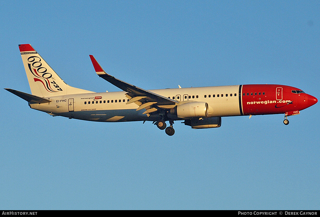 Aircraft Photo of EI-FHC | Boeing 737-8Q8 | Norwegian | AirHistory.net #237533