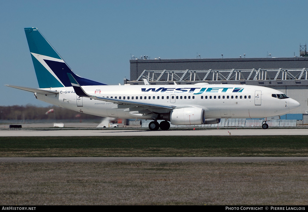 Aircraft Photo of C-GWAZ | Boeing 737-7CT | WestJet | AirHistory.net #237537