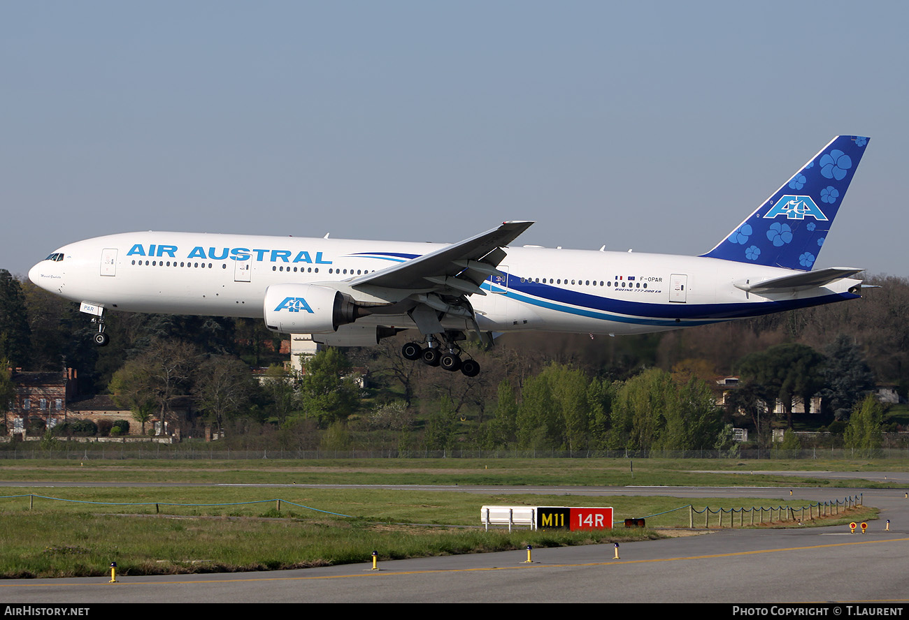 Aircraft Photo of F-OPAR | Boeing 777-2Q8/ER | Air Austral | AirHistory.net #237558