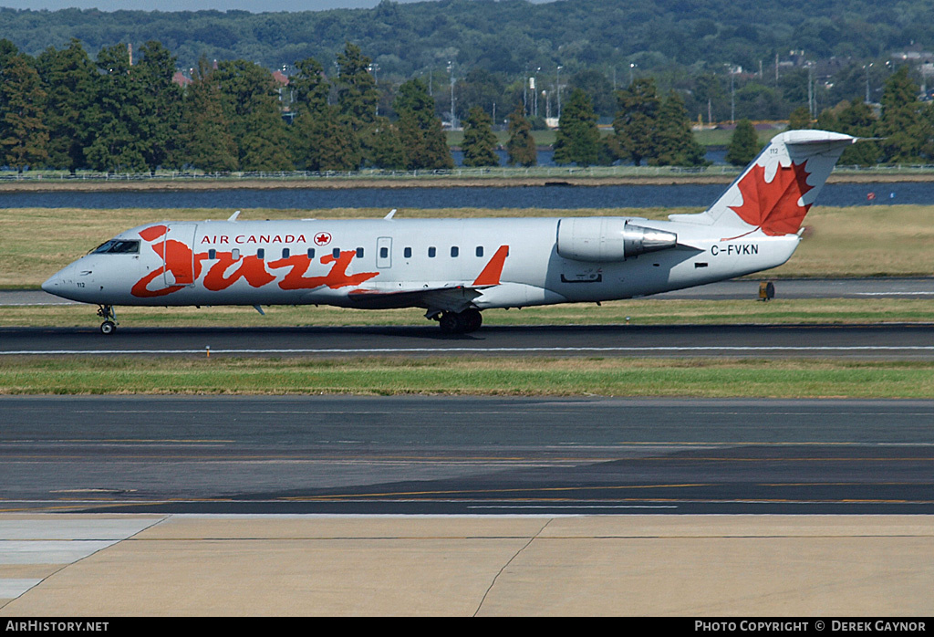 Aircraft Photo of C-FVKN | Canadair CRJ-100ER (CL-600-2B19) | Air Canada Jazz | AirHistory.net #237560
