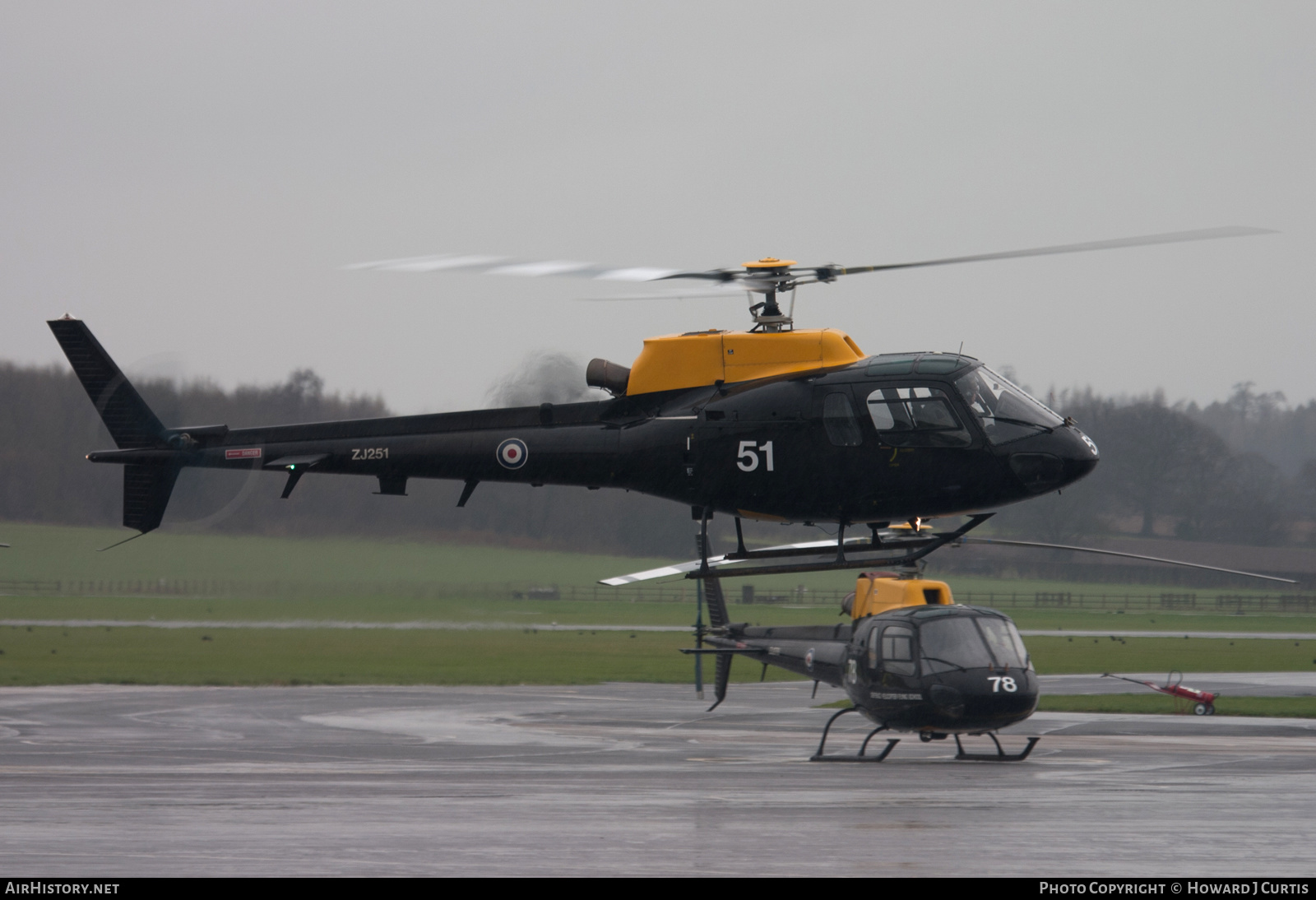 Aircraft Photo of ZJ251 | Eurocopter AS-350BB Squirrel HT2 | UK - Air Force | AirHistory.net #237719