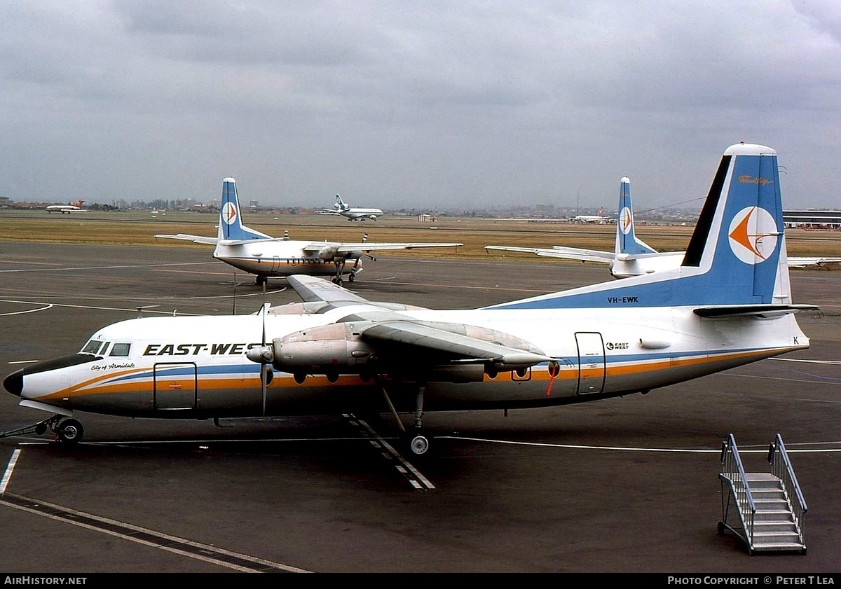 Aircraft Photo of VH-EWK | Fokker F27-100 Friendship | East-West Airlines | AirHistory.net #237754