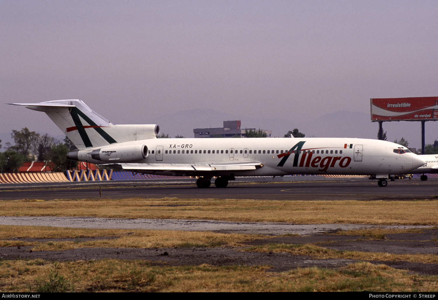 Aircraft Photo of XA-GRO | Boeing 727-231/Adv(RE) Super 27 | Allegro Air | AirHistory.net #237840