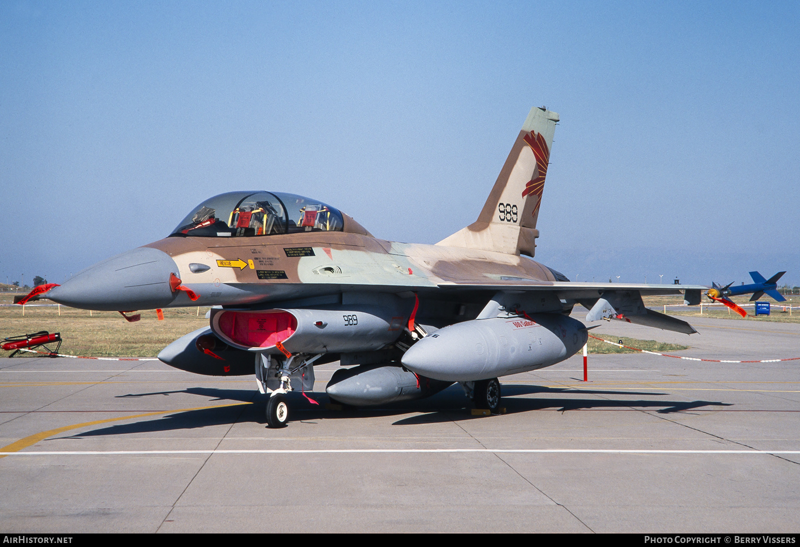 Aircraft Photo of 989 | General Dynamics F-16B Netz | Israel - Air Force | AirHistory.net #237844