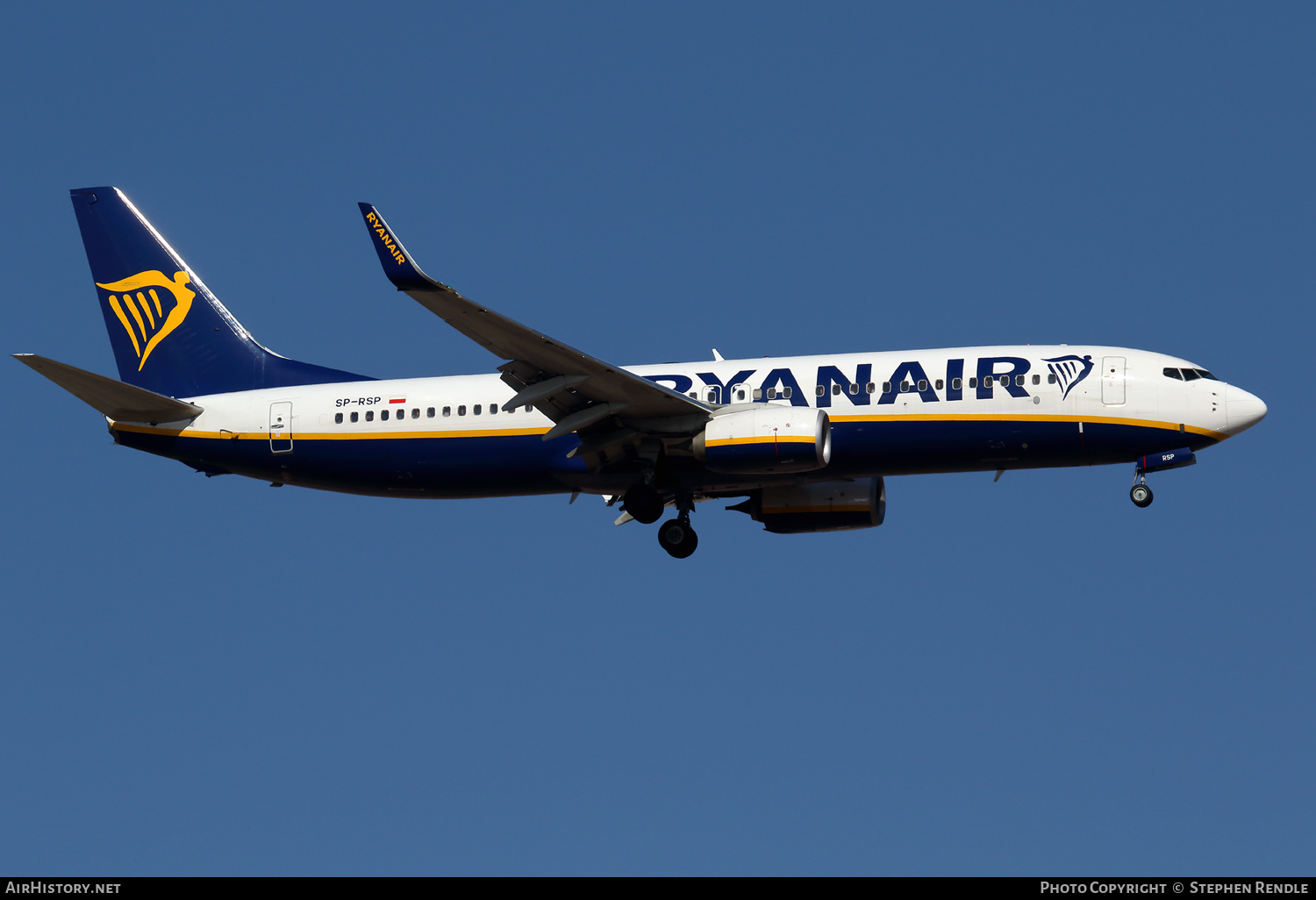 Aircraft Photo of SP-RSP | Boeing 737-800 | Ryanair | AirHistory.net #237978