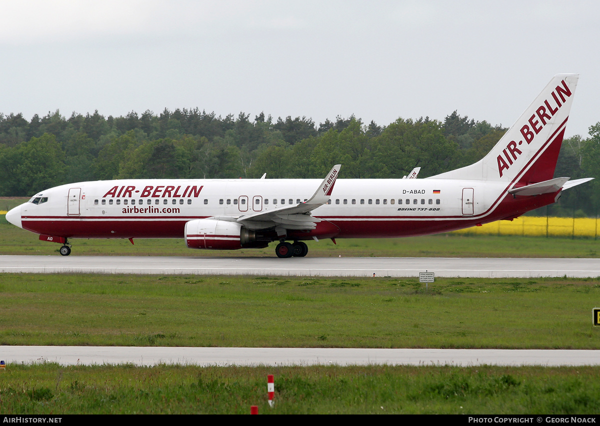 Aircraft Photo of D-ABAD | Boeing 737-86J | Air Berlin | AirHistory.net #238146