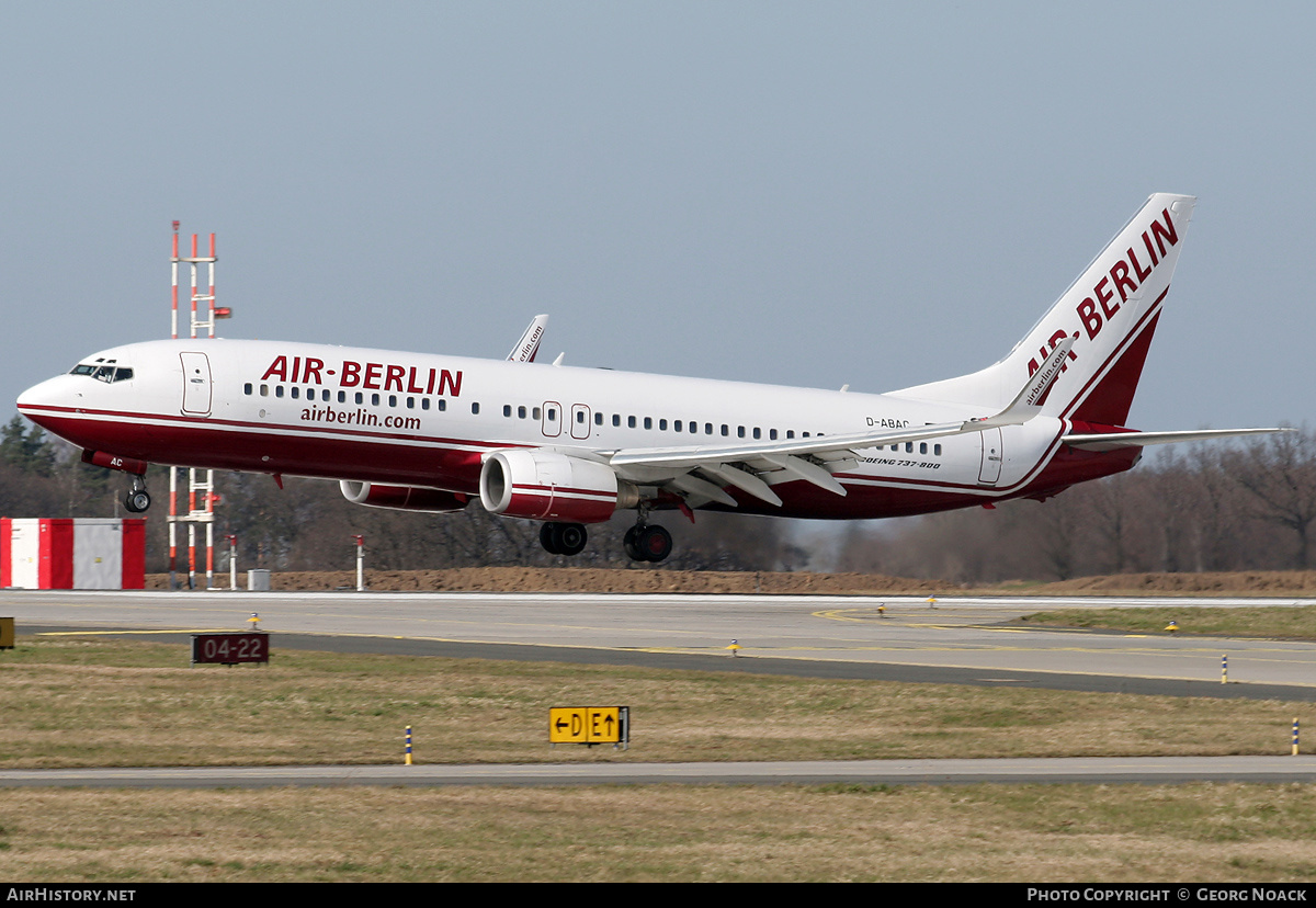 Aircraft Photo of D-ABAC | Boeing 737-86J | Air Berlin | AirHistory.net #238151