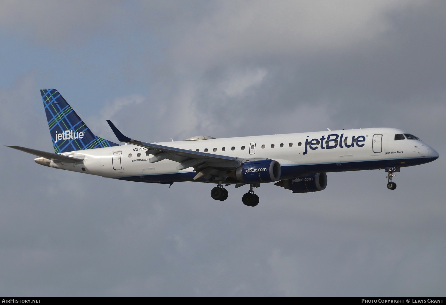 Aircraft Photo of N273JB | Embraer 190AR (ERJ-190-100IGW) | JetBlue Airways | AirHistory.net #238202