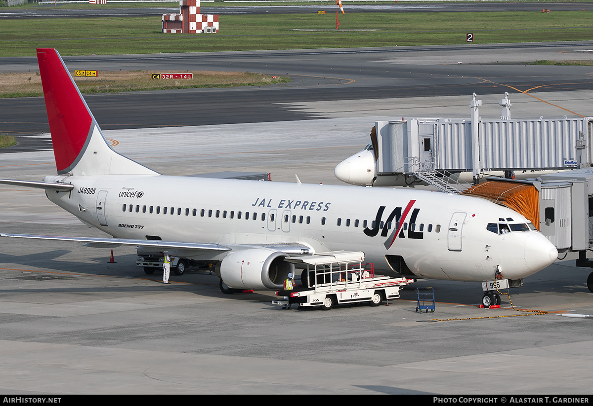 Aircraft Photo of JA8995 | Boeing 737-446 | JAL Express - JAL | AirHistory.net #238249