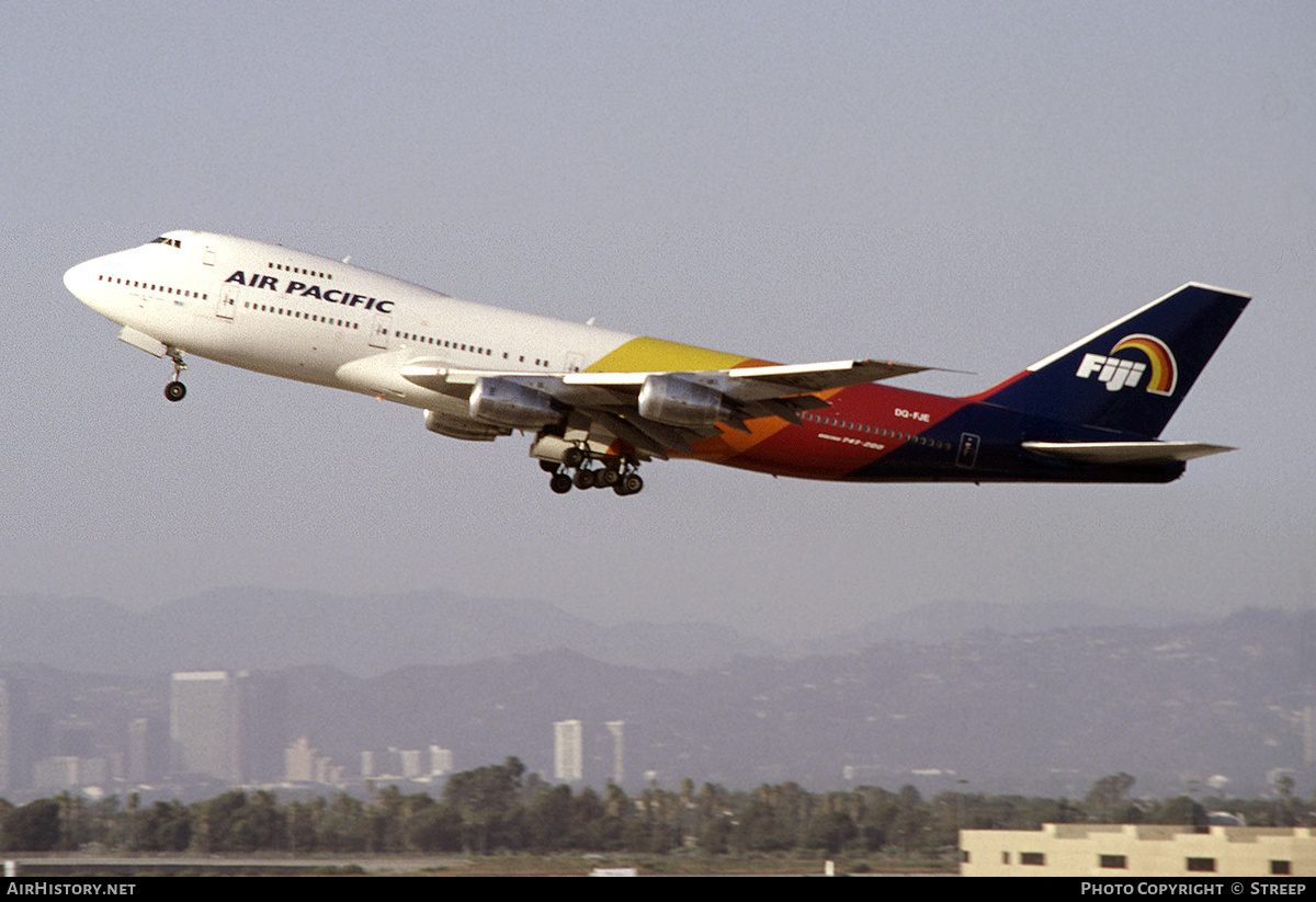 Aircraft Photo of DQ-FJE | Boeing 747-238B | Air Pacific | AirHistory.net #238408