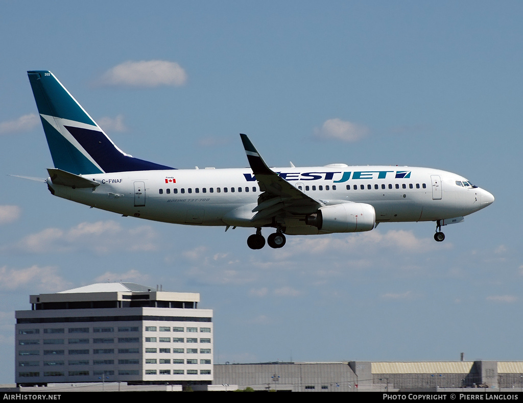 Aircraft Photo of C-FWAF | Boeing 737-7CT | WestJet | AirHistory.net #238414