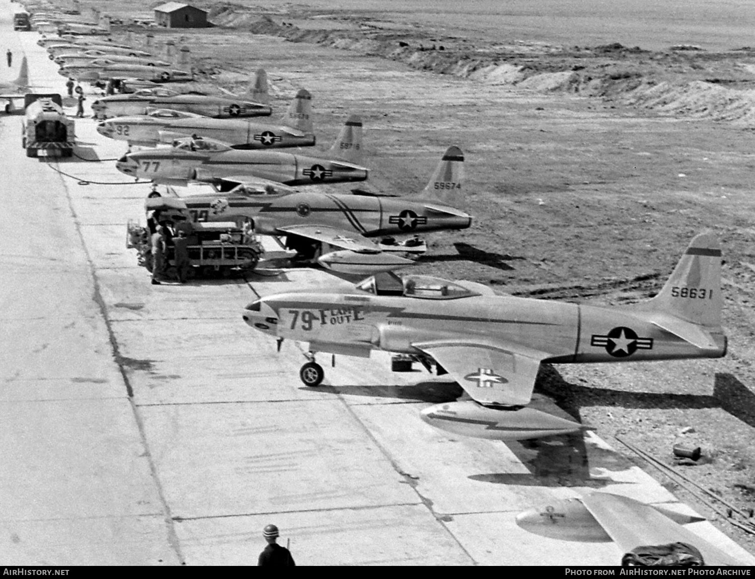 Aircraft Photo of 45-8631 / 58631 | Lockheed F-80B Shooting Star | USA - Air Force | AirHistory.net #238421