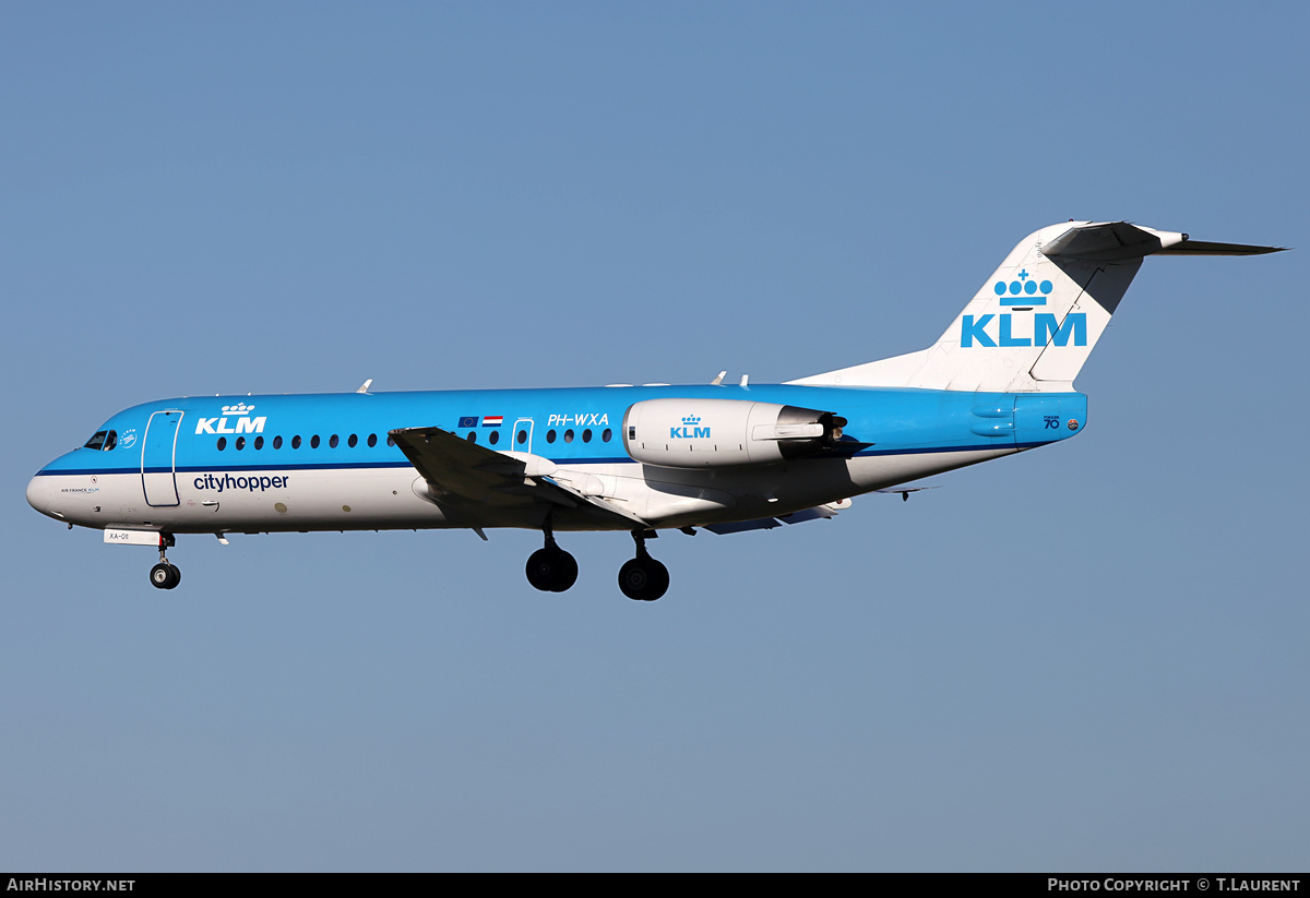 Aircraft Photo of PH-WXA | Fokker 70 (F28-0070) | KLM Cityhopper | AirHistory.net #238465