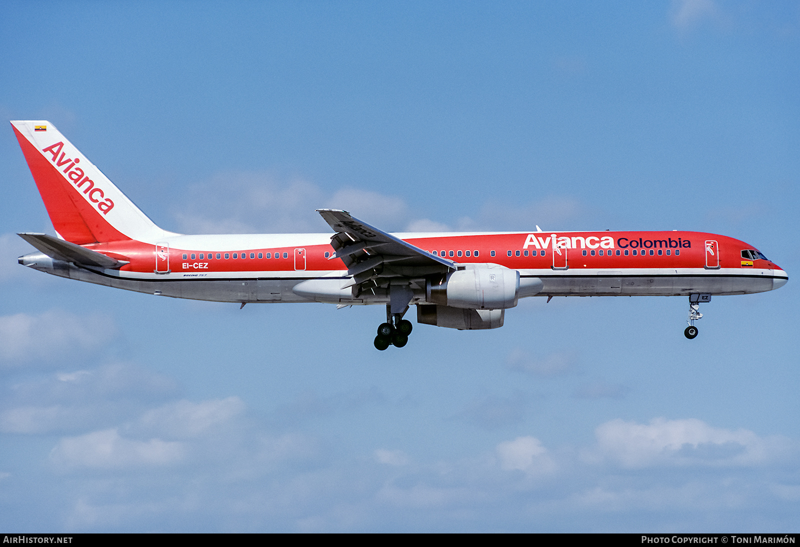 Aircraft Photo of EI-CEZ | Boeing 757-2Y0 | Avianca | AirHistory.net #238596