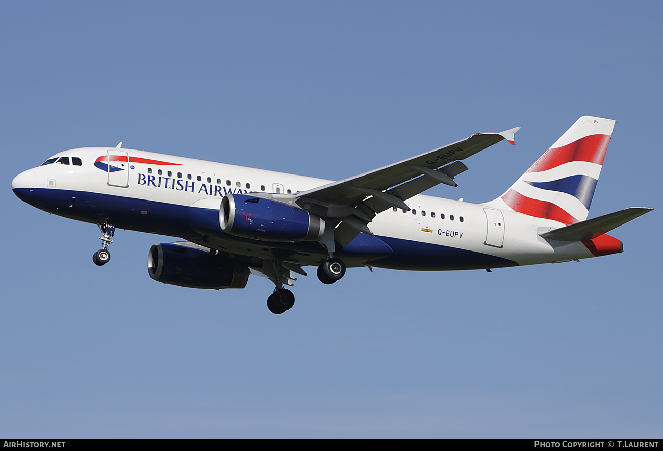 Aircraft Photo of G-EUPV | Airbus A319-131 | British Airways | AirHistory.net #238793