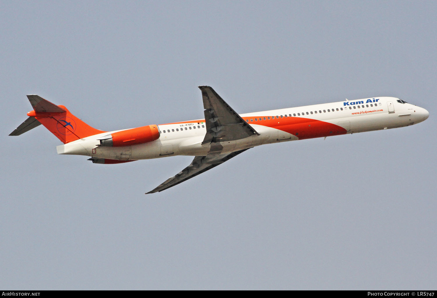 Aircraft Photo of YA-KMD | McDonnell Douglas MD-82 (DC-9-82) | Kam Air | AirHistory.net #238815