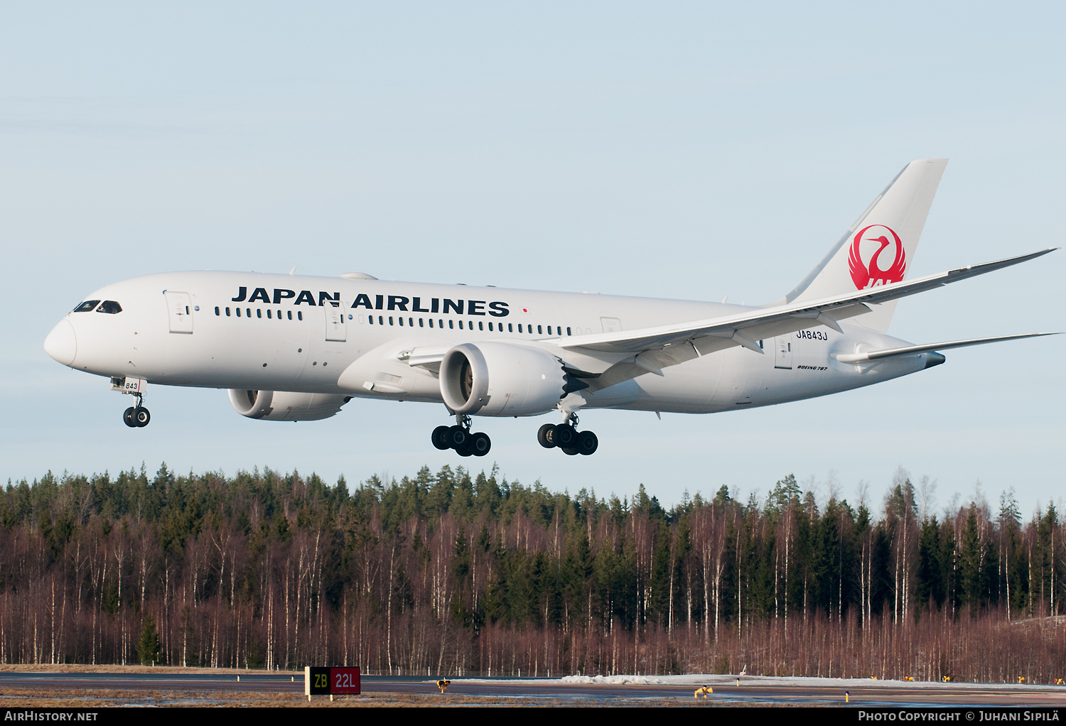Aircraft Photo of JA843J | Boeing 787-8 Dreamliner | Japan Airlines - JAL | AirHistory.net #238828