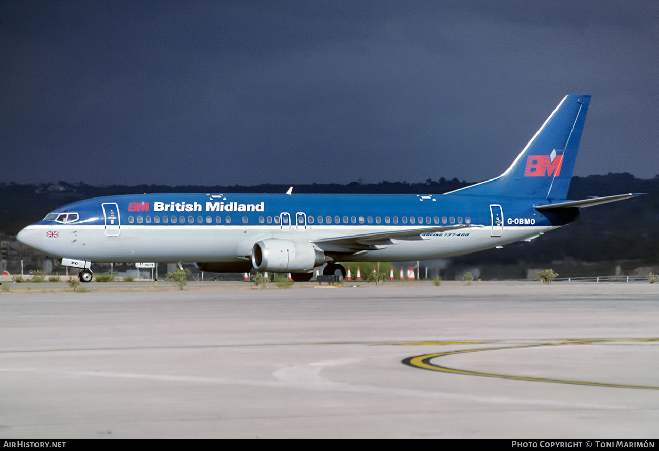 Aircraft Photo of G-OBMO | Boeing 737-4Q8 | British Midland Airways - BMA | AirHistory.net #238941