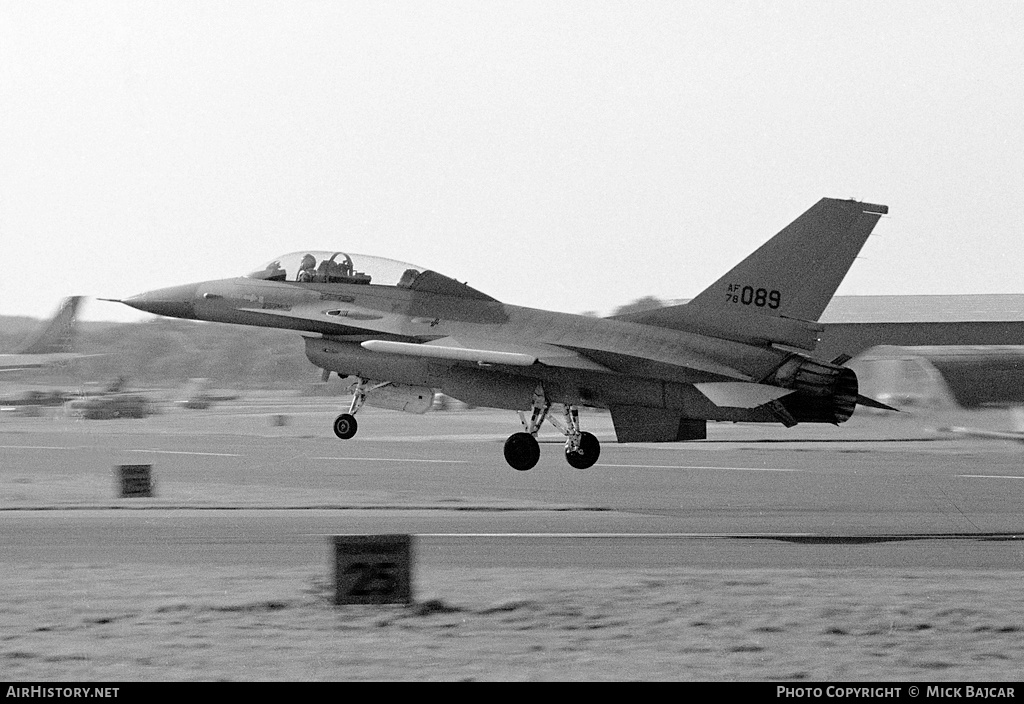 Aircraft Photo of 78-0089 / AF78-089 | General Dynamics F-16B Fighting Falcon | USA - Air Force | AirHistory.net #238943