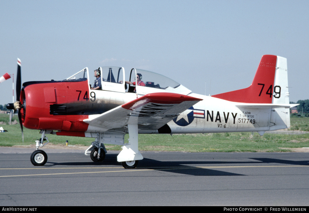 Aircraft Photo of F-AZHR | North American T-28A Fennec | USA - Navy | AirHistory.net #239082