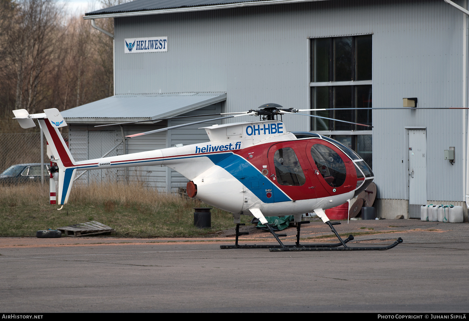 Aircraft Photo of OH-HBE | McDonnell Douglas MD-500E (369E) | Heliwest | AirHistory.net #239101