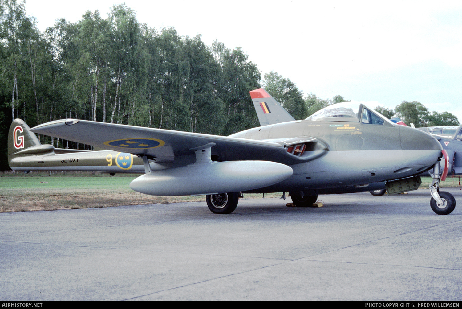 Aircraft Photo of SE-DXY | De Havilland D.H. 100 Vampire FB6 | Sweden - Air Force | AirHistory.net #239156