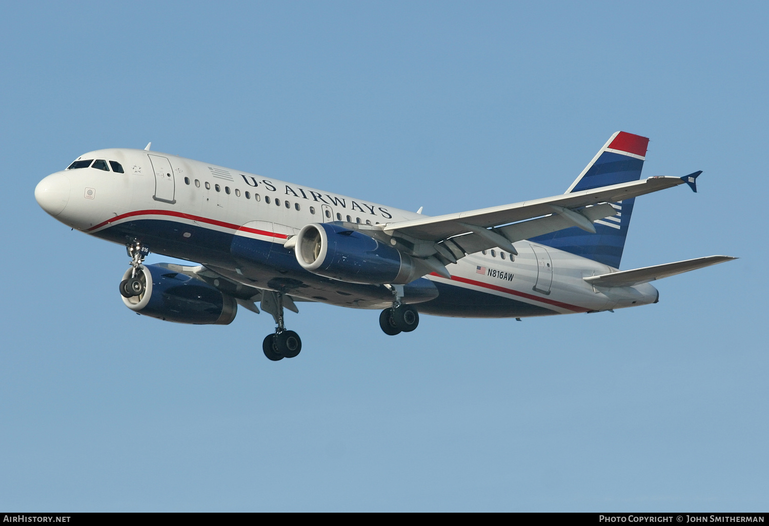 Aircraft Photo of N816AW | Airbus A319-132 | US Airways | AirHistory.net #239161