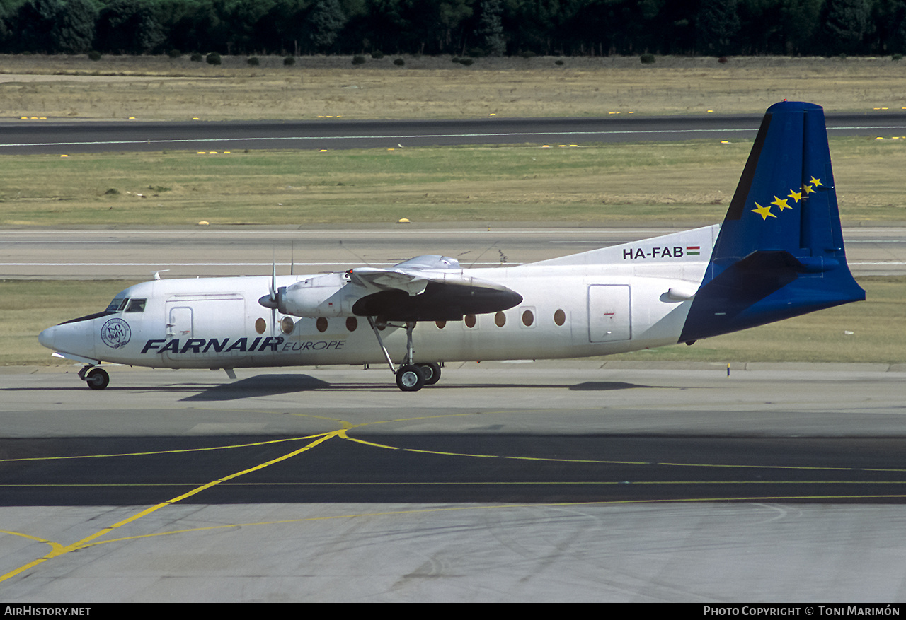 Aircraft Photo of HA-FAB | Fokker F27-500 Friendship | Farnair Europe | AirHistory.net #239163