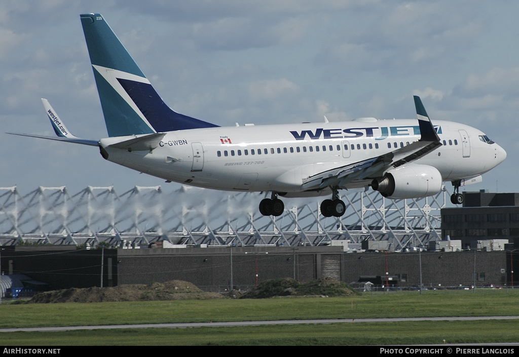 Aircraft Photo of C-GWBN | Boeing 737-7CT | WestJet | AirHistory.net #239199