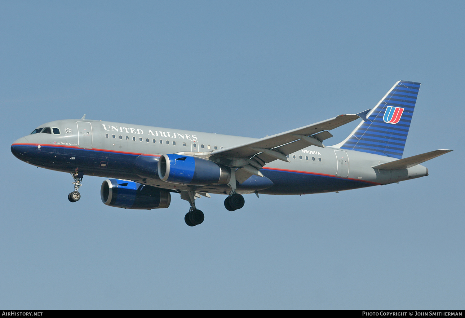 Aircraft Photo of N806UA | Airbus A319-131 | United Airlines | AirHistory.net #239272