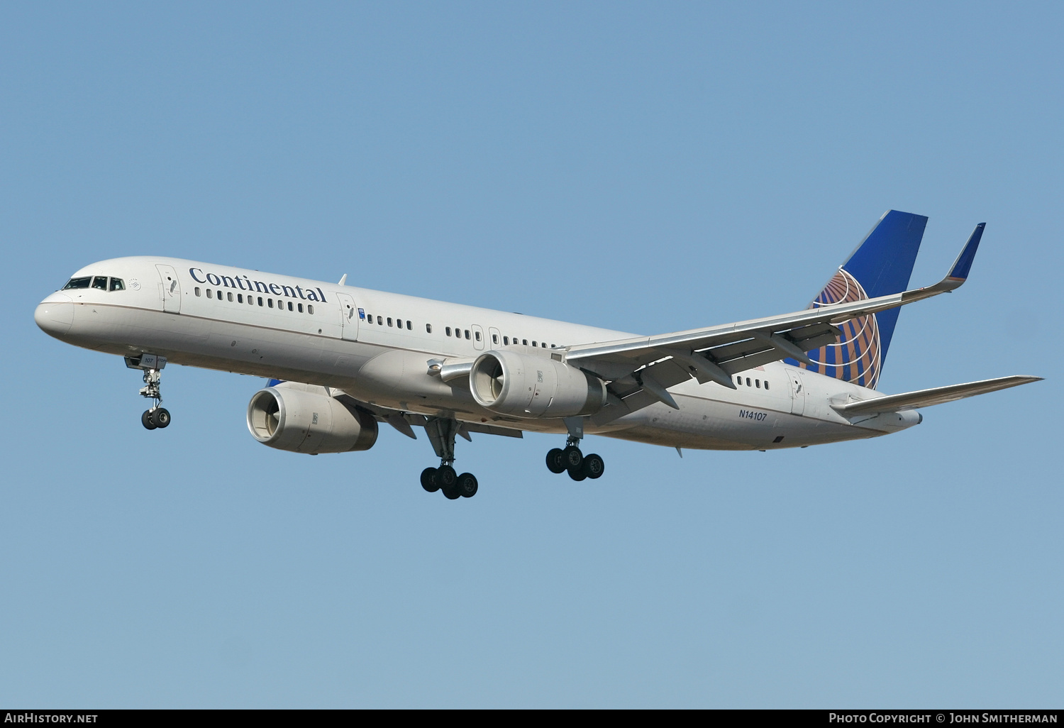 Aircraft Photo of N14107 | Boeing 757-224 | Continental Airlines | AirHistory.net #239370