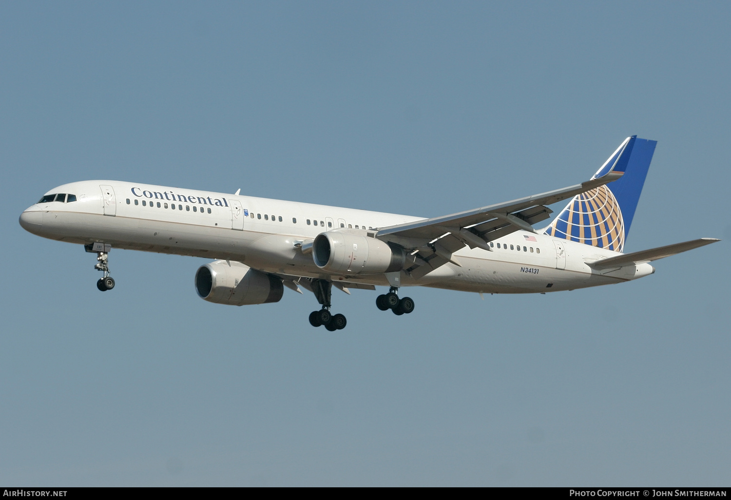 Aircraft Photo of N34131 | Boeing 757-224 | Continental Airlines | AirHistory.net #239374