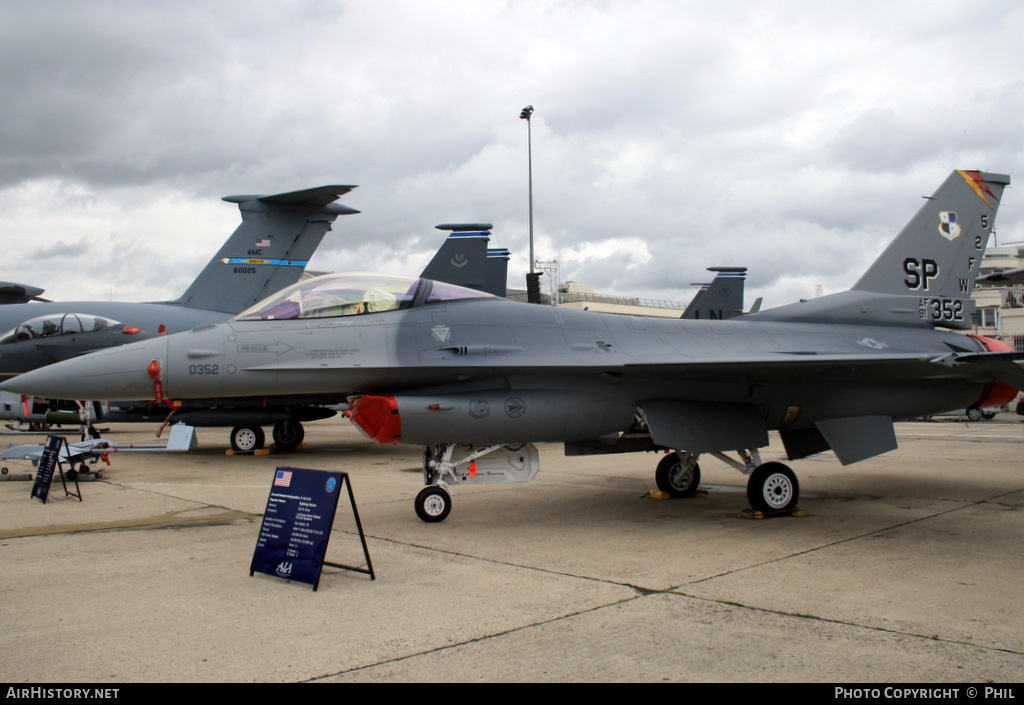 Aircraft Photo of 91-0352 / AF91-352 | Lockheed F-16CM Fighting Falcon | USA - Air Force | AirHistory.net #239532